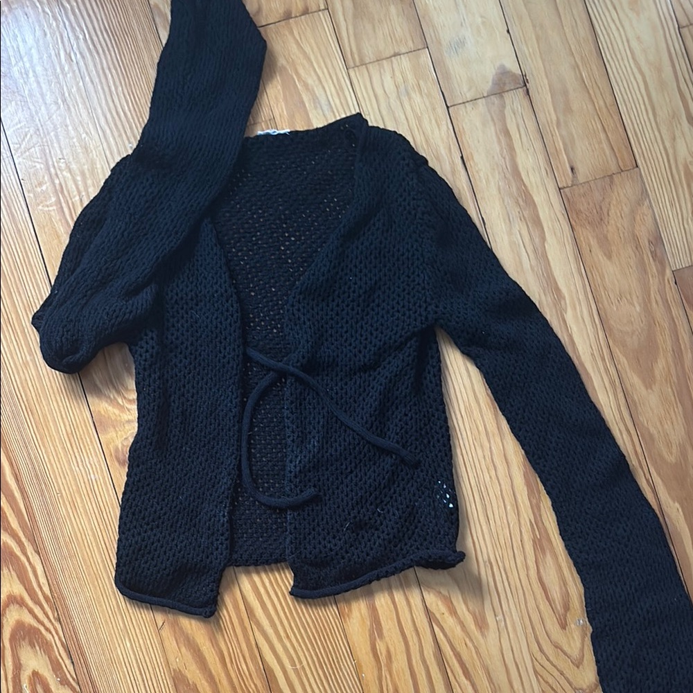 Garage Black Chunky Knit Cardigan